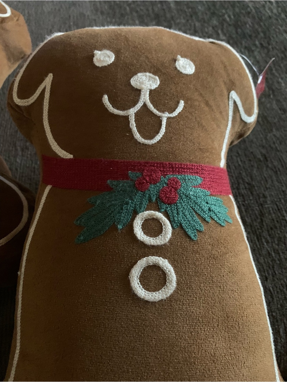 2- St. Nicholas Square Gingerbread Dog Decorative Pillow - Picture 4 of 10